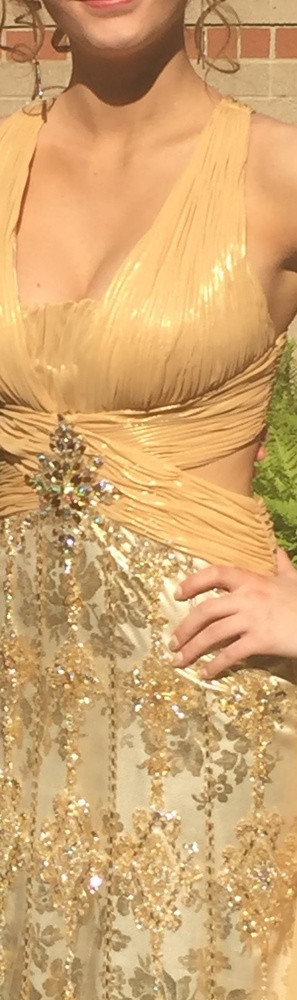 🔥🔥 TRADE @tcluxury🔥🔥DO NOT BUY🔥🔥Golden goddess ball/prom/pageant gown - Picture 2 of 3